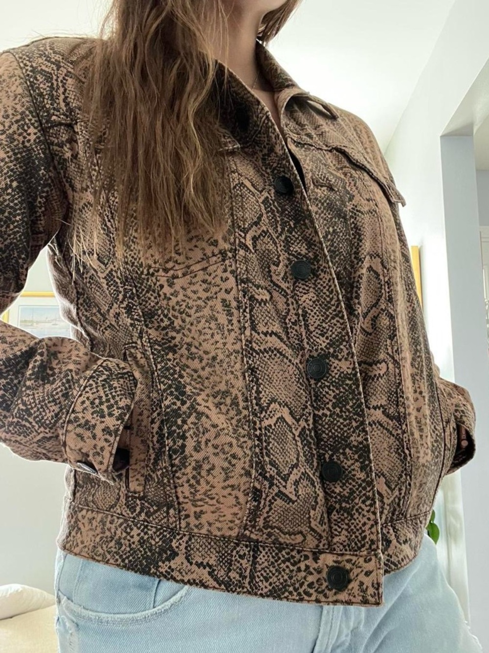 Free People Snake Print Jacket